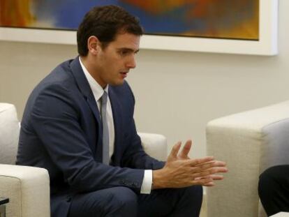 El candidato de Ciudadanos a las elecciones generales, Albert Rivera, y el presidente del Ejecutivo, Mariano Rajoy