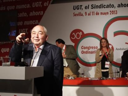 Manuel Pastrana recibe el apoyo de los asistentes al 10&ordm; congreso de UGT.