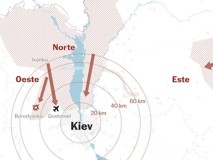 Los mapas del inicio de la guerra en Ucrania: la ofensiva rusa hasta el 28 de febrero