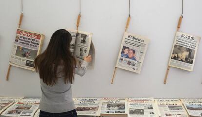 Exposición de homenaje a la prensa escrita realizada en Madrid en 2017.