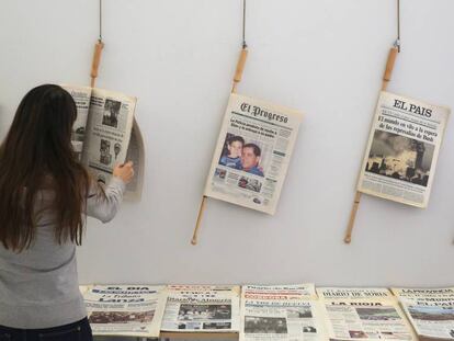 Exposición de homenaje a la prensa escrita realizada en Madrid en 2017.