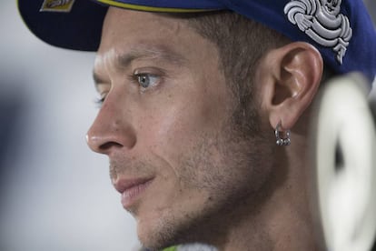 Valentino Rossi, en el gran premio de Gran Bretaña.