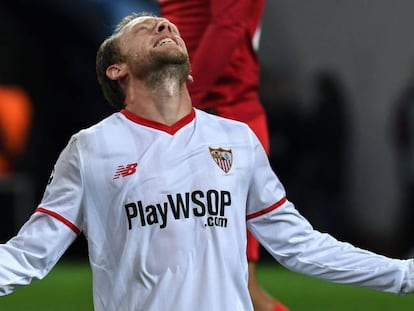 Krohn-Dehli lamenta una ocasi&oacute;n perdida en Mosc&uacute; ante el Spartak.