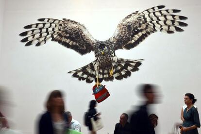 Una pieza de Jeremy Deller en el pabell&oacute;n brit&aacute;nico de la bienal. 