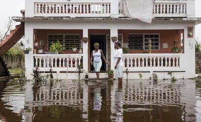 Inundaciones tras el huracán María, en Loiza (Puerto Rico), en 2017. 