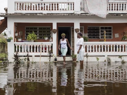Inundaciones tras el huracán María, en Loiza (Puerto Rico), en 2017. 