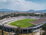 Vista aérea del Estadio Neza 86 en Ciudad Nezahualcóyotl, Estado de México.