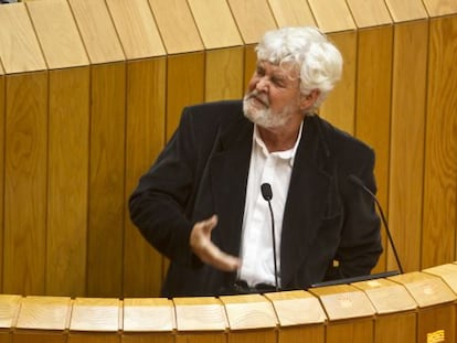 Xosé Manuel Beiras, durante el debate sobre el estado de la autonomía