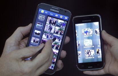 Samsung Galaxy Note junto a Samsung Galaxy S