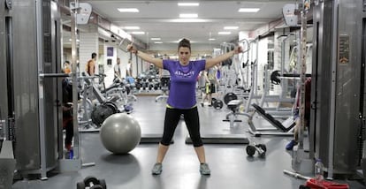 Silvia García, 28, goes to the gym five times a week.