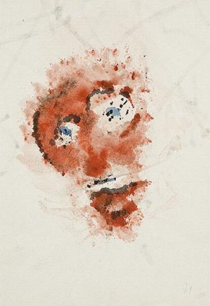 Acuarela pintada por Henri Michaux en 1981.