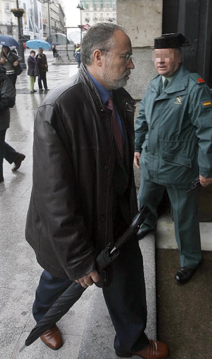 Eduardo Tamayo, hoy a su llegada a la sede del Gobierno regional de Madrid