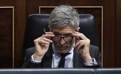 Fernando Grande-Marlaska, el pasado día 20 en el Congreso.