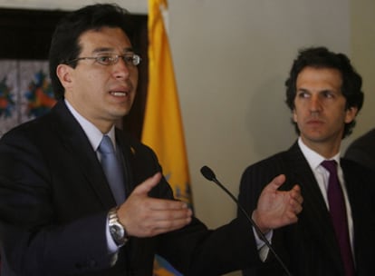 El ministro de Exteriores ecuatoriano, Fander Falconí, y su homólogo Jaime Bermúdez, han inaugurado las comisiones de trabajo entre los dos países.