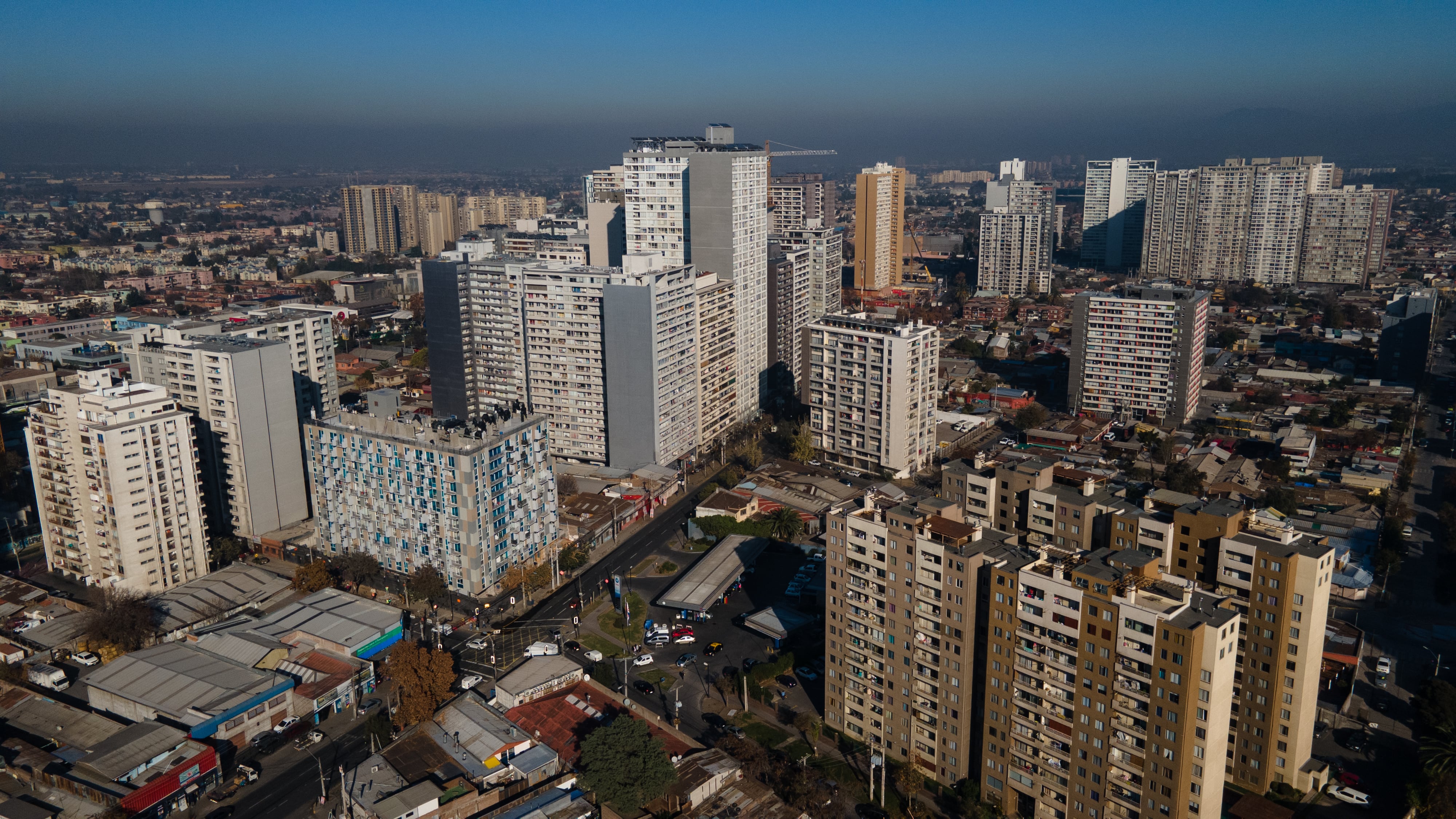 Vista de la comuna Estación Central, en Santiago, Chile.