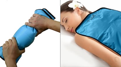 La almohada de efecto frío Tuobak tiene un diseño ergonómico y moderno.