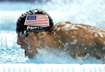 Michael Phelps, durante la final de los 200 mariposa.