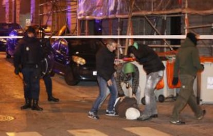 Detenciones en las inmediaciones de la Plaza de Neptuno