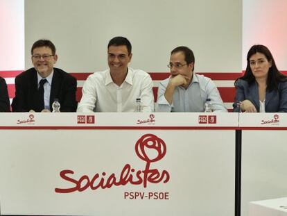 La comisión ejecutiva federal del PSOE reunida en Valencia.