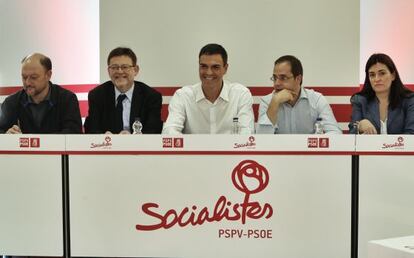 La comisión ejecutiva federal del PSOE reunida en Valencia.