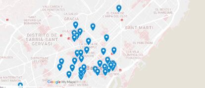 Mapa de casos denunciats per ciutadans.