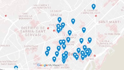 Mapa de casos denunciats per ciutadans.