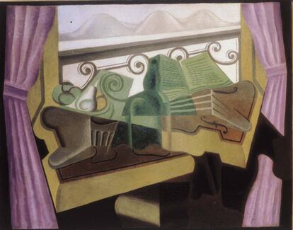 La ventana de las colinas, de 1923, de Juan Gris.