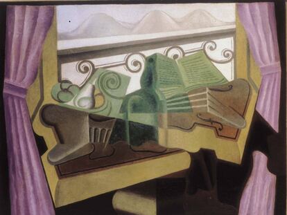 La ventana de las colinas, de 1923, de Juan Gris.