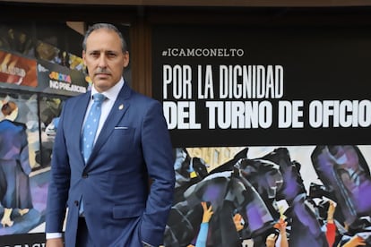 Eugenio Ribón, decano del ICAM, en una imagen tomada por el día del turno de oficio.