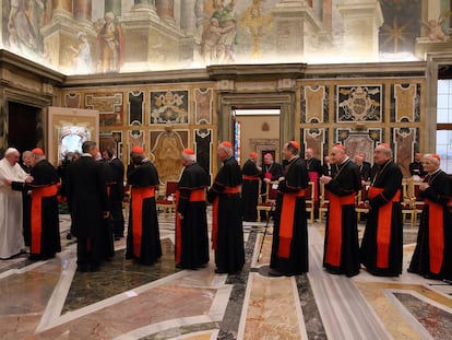 El Papa Francisco en un acto en el Vaticano en diciembre de 2019.