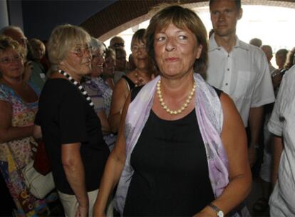 Ulla Schmidt, ministra de Sanidad alemana, en una conferencia de prensa sobre el robo de su coche oficial.