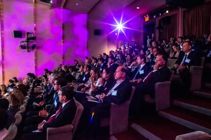 Vista del público asistente al foro América Latina, Estados Unidos y España en la economía global, organizado en Nueva York por EL PAÍS y la Spain-U.S. Chamber of Commerce.