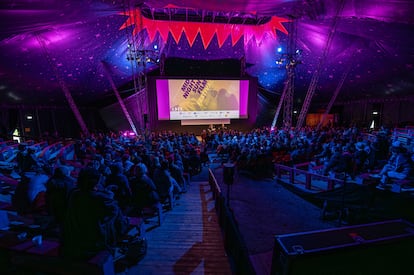 Una proyección en la última edición, este junio, del Midnight Sun Film Festival, en Sodankylä, en una imagen cedida por el festival.