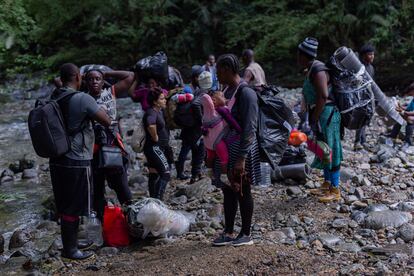 Haitian migrants cross the Darién Gap between Colombia and Panama