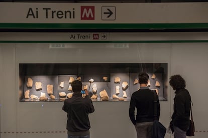 Obra del Metro C, una estación museo que puede encontrarse en San Giovanni.