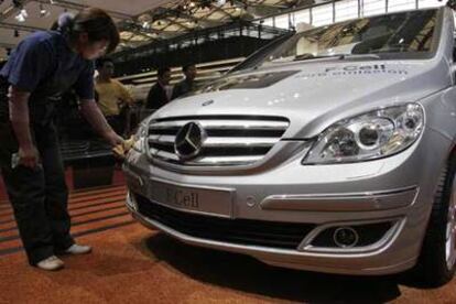 Un Mercedes, en el expositor de Daimler en la Feria del Automóvil de Shanghai, en abril pasado.