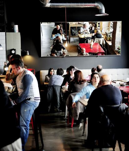 Comedor de La Industrial, en Santiago de Compostela.