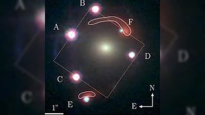 Imagen del zigzag de Einstein tomada con el telescopio James Webb