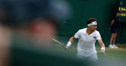 Ferrer, durante el partido contra Mahut.