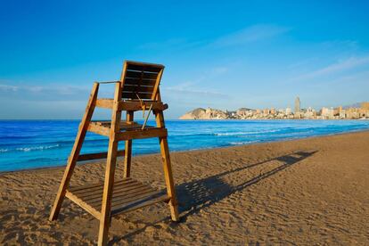 Playa de Poniente, en Benidorm (Alicante).