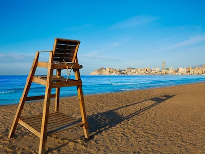 Playa de Poniente, en Benidorm (Alicante).