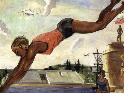 <i>Nadadora</i> (1934), de Aleksandr Deineka, una de las obras que se exhibe en la Fundación Juan March.