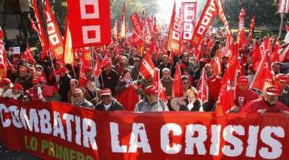 Participantes en la manifestación sindical que tuvo lugar el pasado diciembre en Madrid.