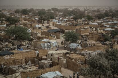 Vista panorámica del campo de refugiados de Tomour.