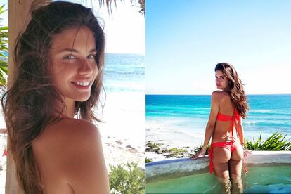 Sara Sampaio (Tulum)

Piscina infinita, aguas turquesas y moreno en diciembre. Aunque Sampaio se ha pasado la última semana colgando fotos vestida de blanco ibicenco (a juego con su chico), sus vistas matutinas nos hacen soñar con temperaturas cálidas y ritmo caribeño.