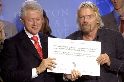 Branson, hoy en Nueva York a Bill Clinton.