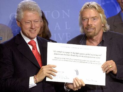 Branson, hoy en Nueva York a Bill Clinton.