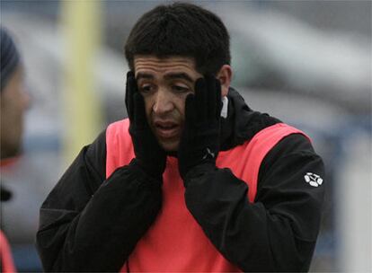 Riquelme, durante un entrenamiento con el Villarreal