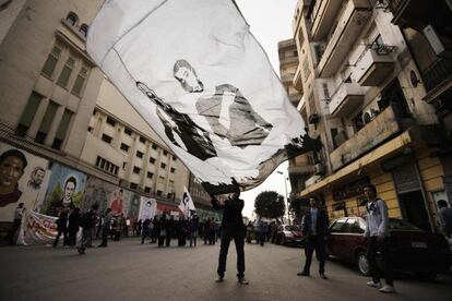 Protesta antigubernamental en el centro de El Cairo.