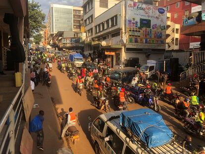 Imagen tomada la semana pasada en el centro de Kampala (Uganda).